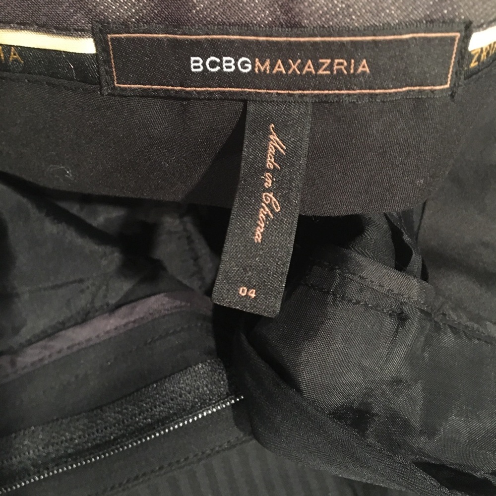 BCBG MaxAzria Wool Black Striped Mariam Pants - Picture 10 of 11